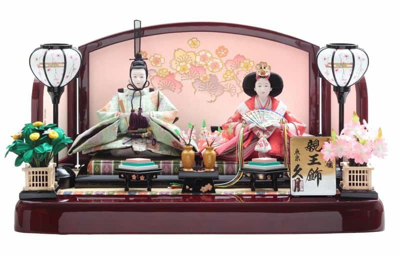 雛人形 久月 ひな人形 平飾り 親王飾り 西陣織金襴 久月オリジナル頭