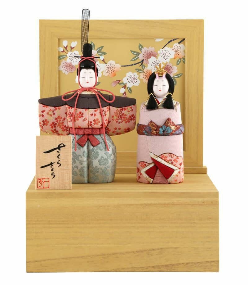 雛人形 コンパクト 一秀 ひな人形 木目込人形飾り 収納飾り 親王飾り