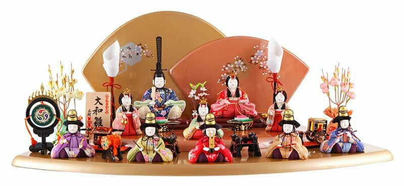 雛人形 コンパクト 一秀 ひな人形 木目込人形飾り 段飾り 十人飾り