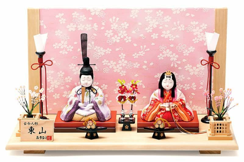雛人形 真多呂 コンパクト ひな人形 雛 木目込人形飾り 平飾り 親王