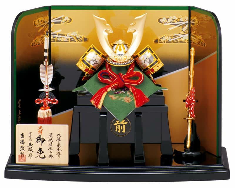 鎧兜 五月人形 玉鳳作 【2026年度 9号 正絹白紺段縅 玉鳳作 兜飾り 兜平飾り 吉徳 五月人形 子どもの日