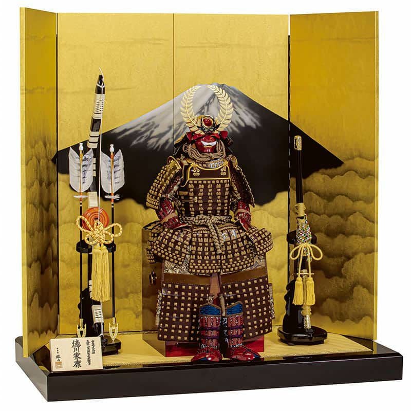 五月人形 豊久 徳川家康 鎧平飾り 鎧飾り 鈴甲子雄山作 久能山東照宮