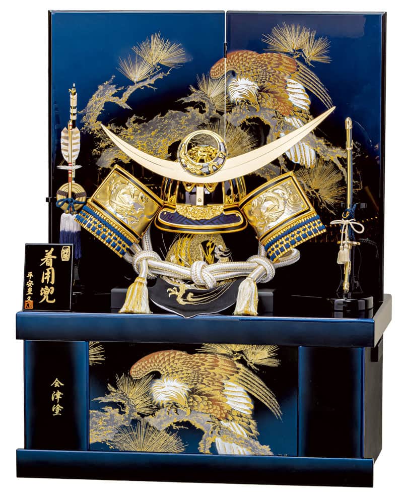 収納型着用兜飾り　碧上杉25号 収納 着用兜飾り「着用兜 25号上杉・陣羽織」 | トラディショナル 着用