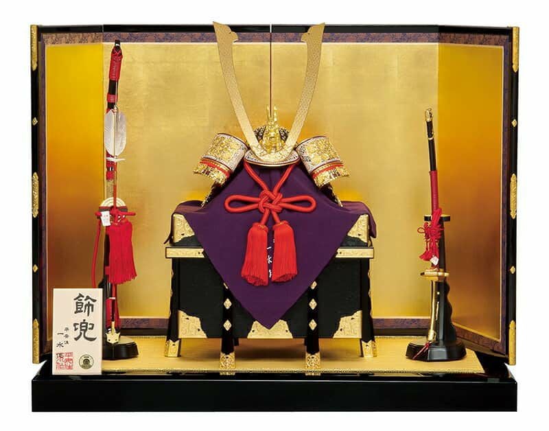 五月人形 豊久 兜平飾り 兜飾り 平安住一水作 裾裏朱赤威 金箔押小札