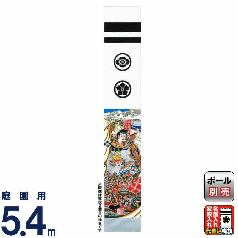 武者絵のぼり 大畑 武者幟 武田信玄 5.4m 家紋・名入れ代込 【2026年度