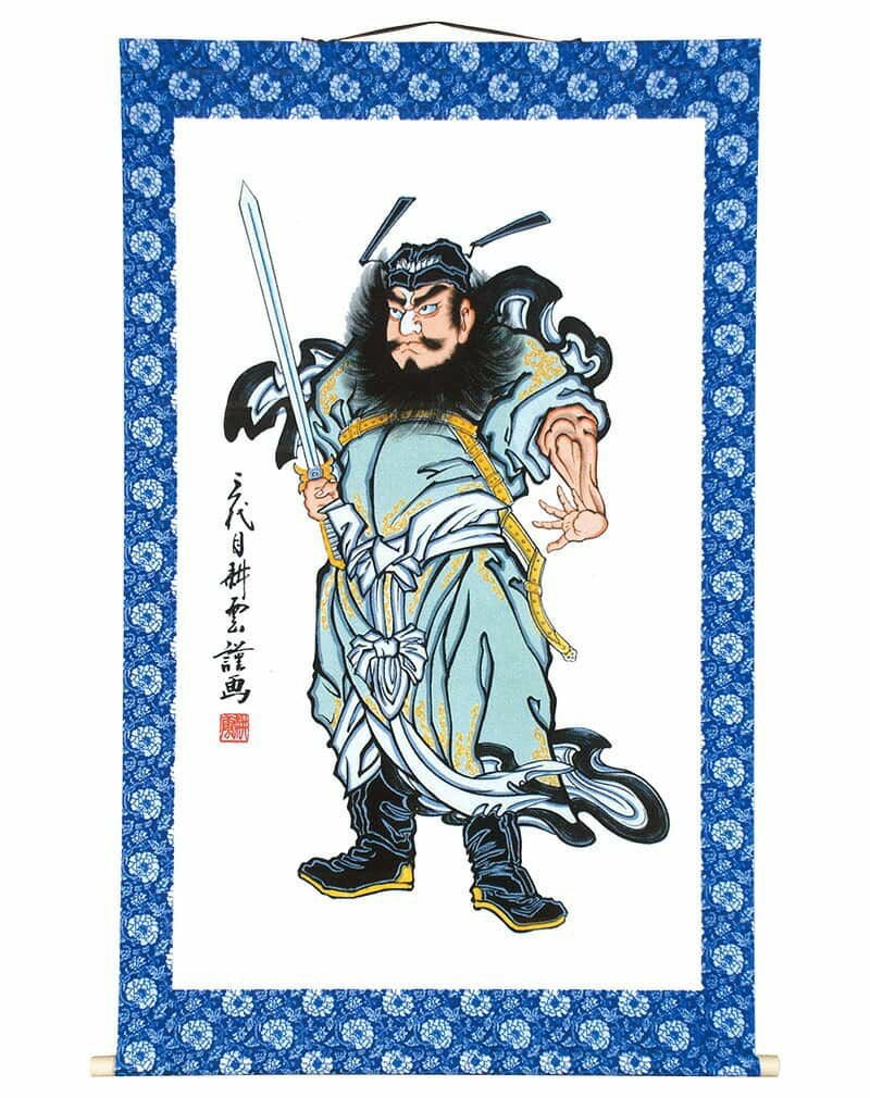 武者絵のぼり　木綿 武者絵のぼり 大畑 武者幟 鍾馗 室内用 1.45m 掛け軸 【2026年度新作