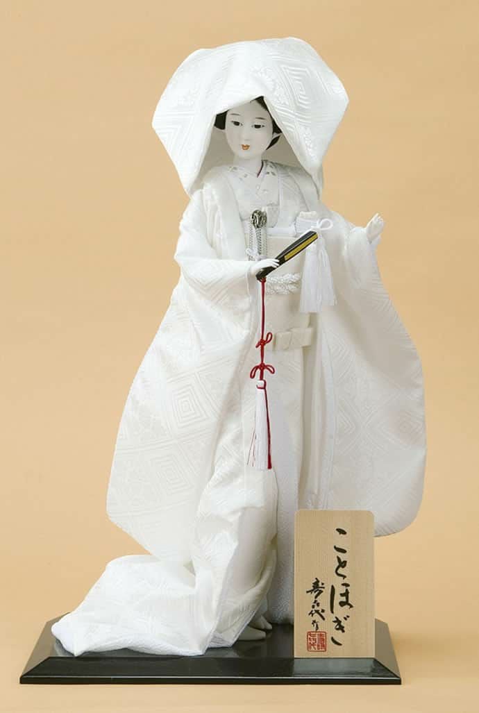日本人形 尾山人形 人形単品 寿喜代作 ことほぎ 白むく 10号 【2024