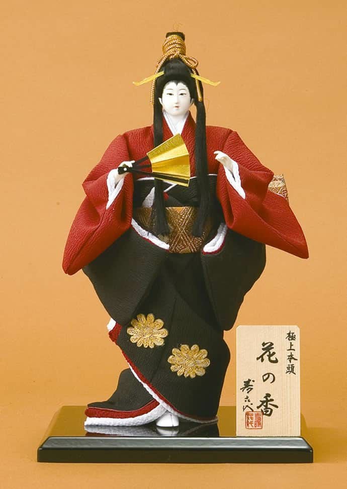 日本人形 尾山人形 人形単品 寿喜代作 極上本頭 花の香 友禅 5号