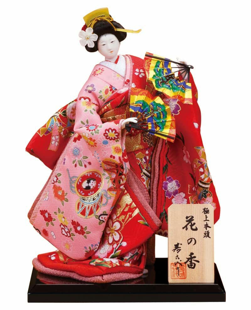 日本人形 尾山人形 人形単品 寿喜代作 極上本頭 花の香 正絹 5号