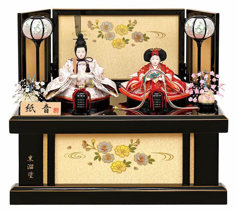 雛人形 ひな人形 雛 コンパクト 収納飾り 親王飾り 恵翠作 紙音 京十四