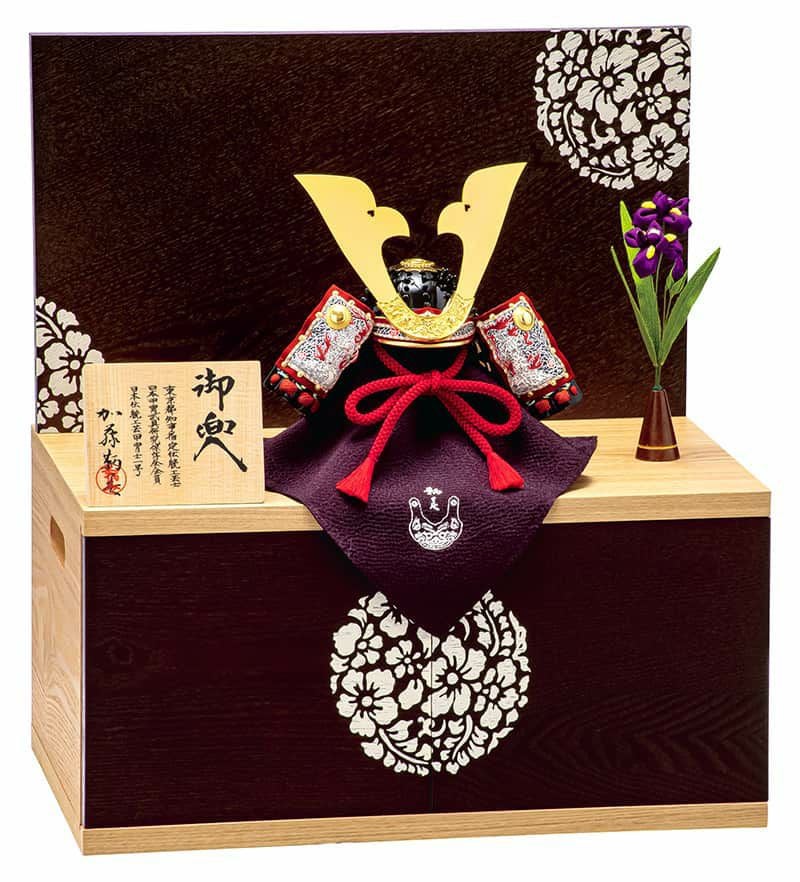 五月人形 コンパクト 豊久 兜収納飾り 兜飾り 加藤鞆美作 不動明王 四