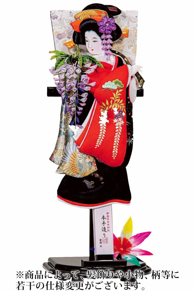 【値下げ】羽子板　ケース、台、立札付き　緋扇流古今押絵　摩耶作 羽子板 | 人形屋ホンポ本店