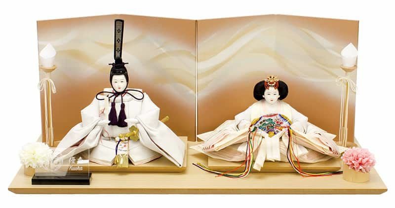 雛人形 ひな人形 雛 平飾り 親王飾り 平安優香作 小倉織 京十二番親王