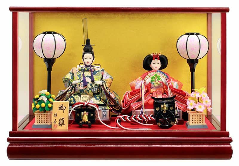 雛人形 ひな人形 雛 ケース飾り 親王飾り 雅秀作 御雛 小三五親王
