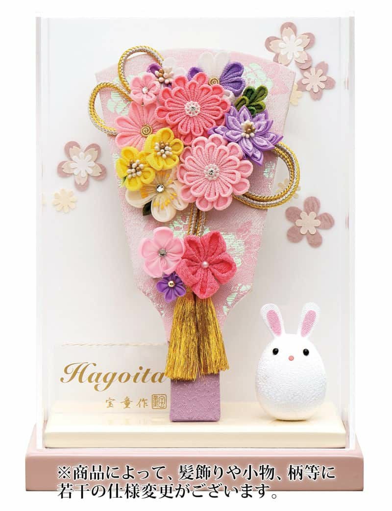 7号 羽子板 ピンク アクリルケース フラワー 羽子板 ケース飾り モダンフラワー羽子板 7号 舞桜 モカピンク