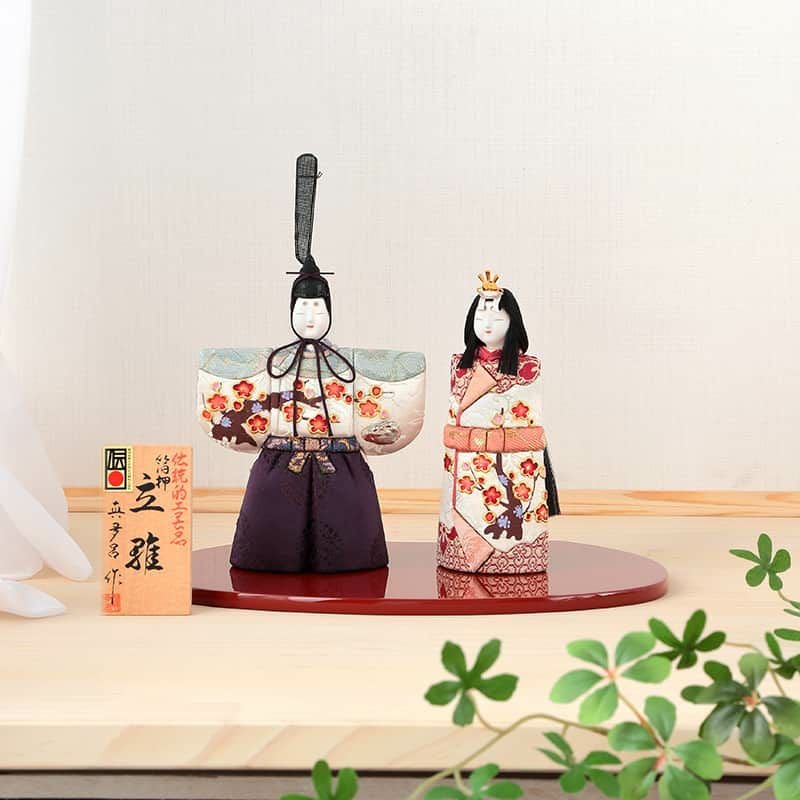 雛人形 コンパクト 真多呂 ひな人形 雛 木目込人形飾り 平飾り 親王
