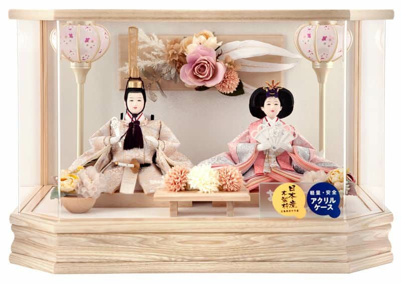 雛人形 コンパクト ひな人形 ケース飾り 親王飾り 藤翁作 紫陽 小三五