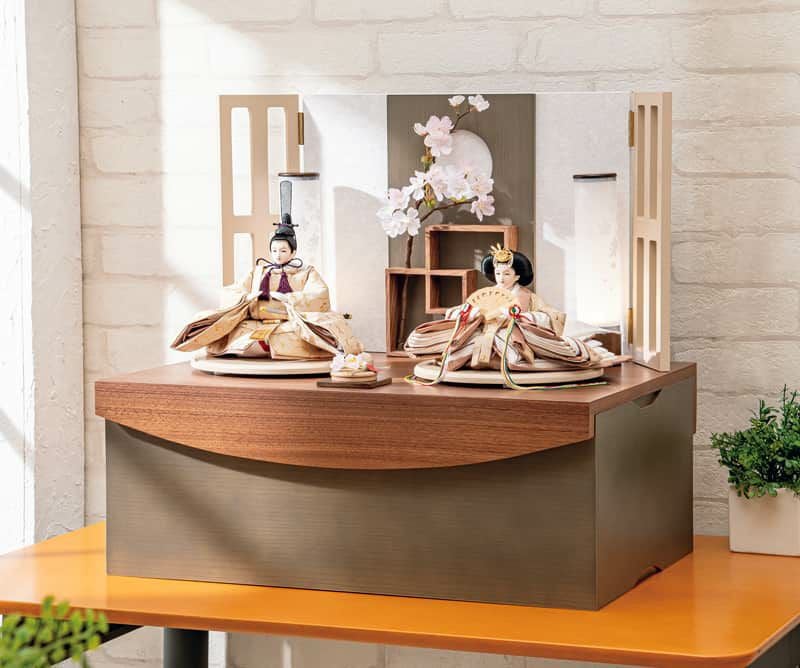 雛人形 コンパクト 平安豊久 ひな人形 収納飾り 親王飾り わのか 芥子