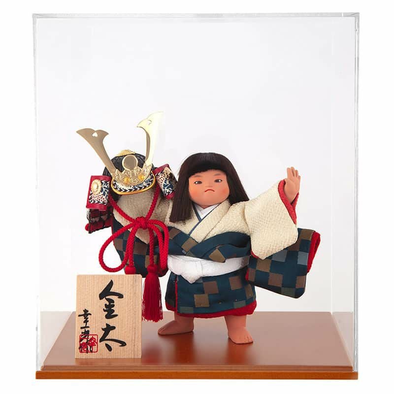 五月人形 コンパクト 幸一光 松崎人形 金太郎 武者人形 ケース飾り 五