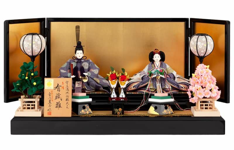 雛人形 吉徳 ひな人形 雛 平飾り 親王飾り 市川豊玉作 有職雛 正絹 雲
