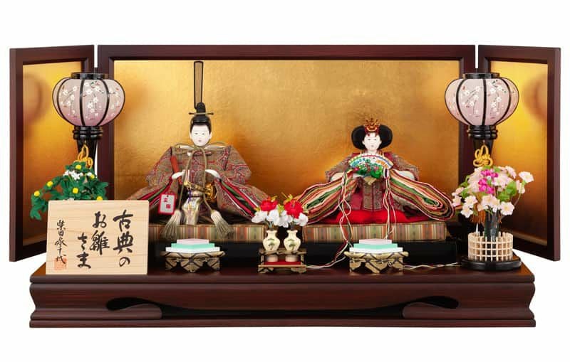 雛人形 ひな人形 雛 平飾り 親王飾り 柴田家千代作 古典のお雛さま 円