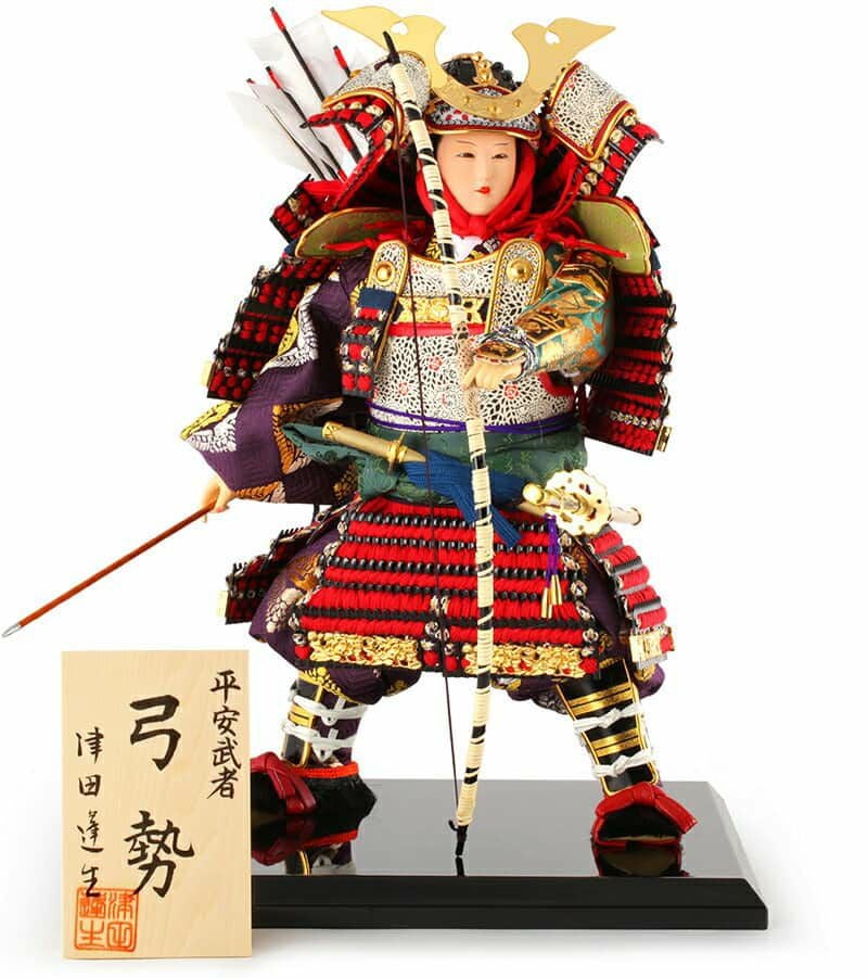 五月人形 武者人形 平飾り 津田蓬生作 平安武者 弓勢 きゅうせい 十番