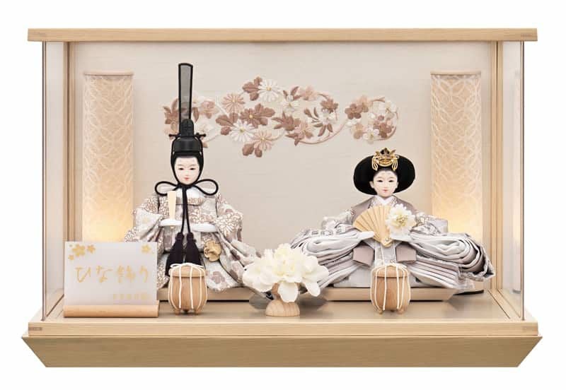 雛人形 コンパクト ひな人形 ケース飾り 親王飾り 宝童作 永遠